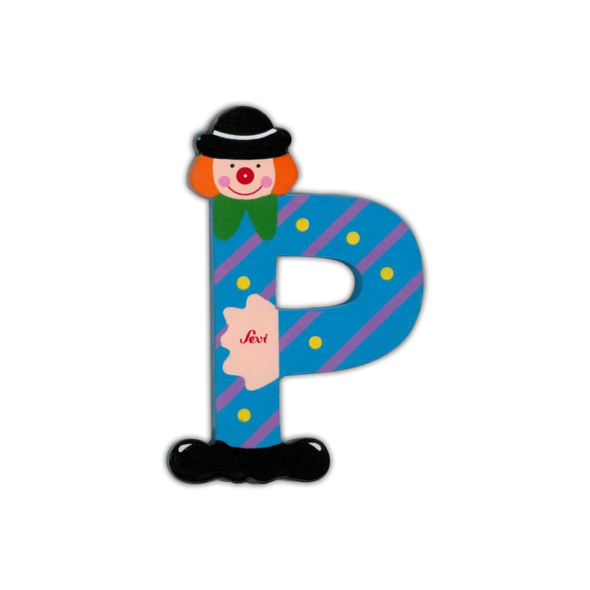 Clown Wooden Letter P