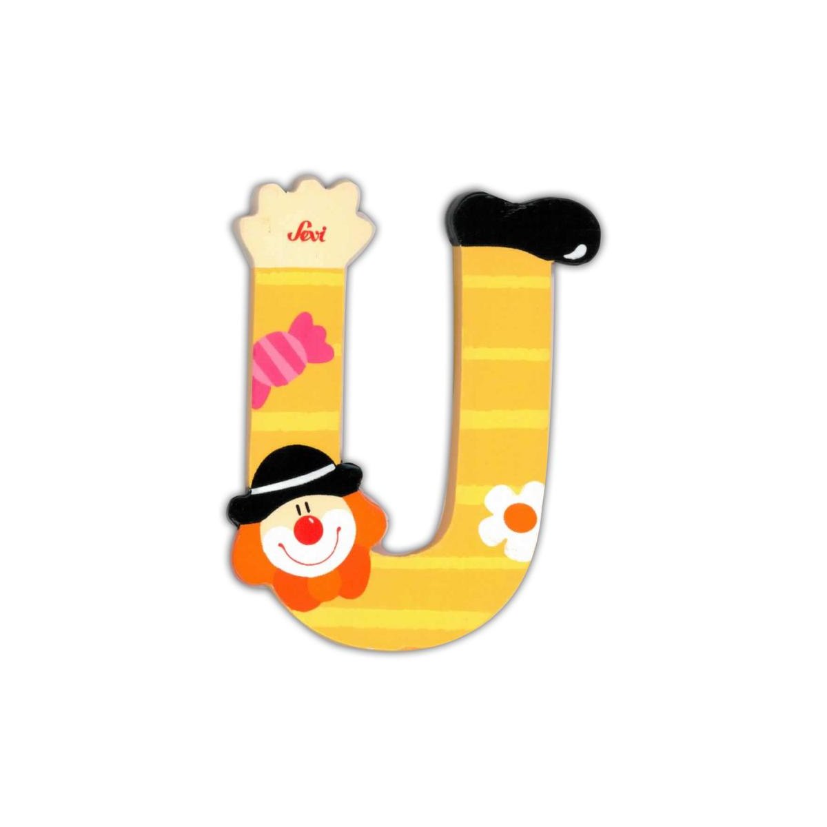 Clown Wooden Letter U