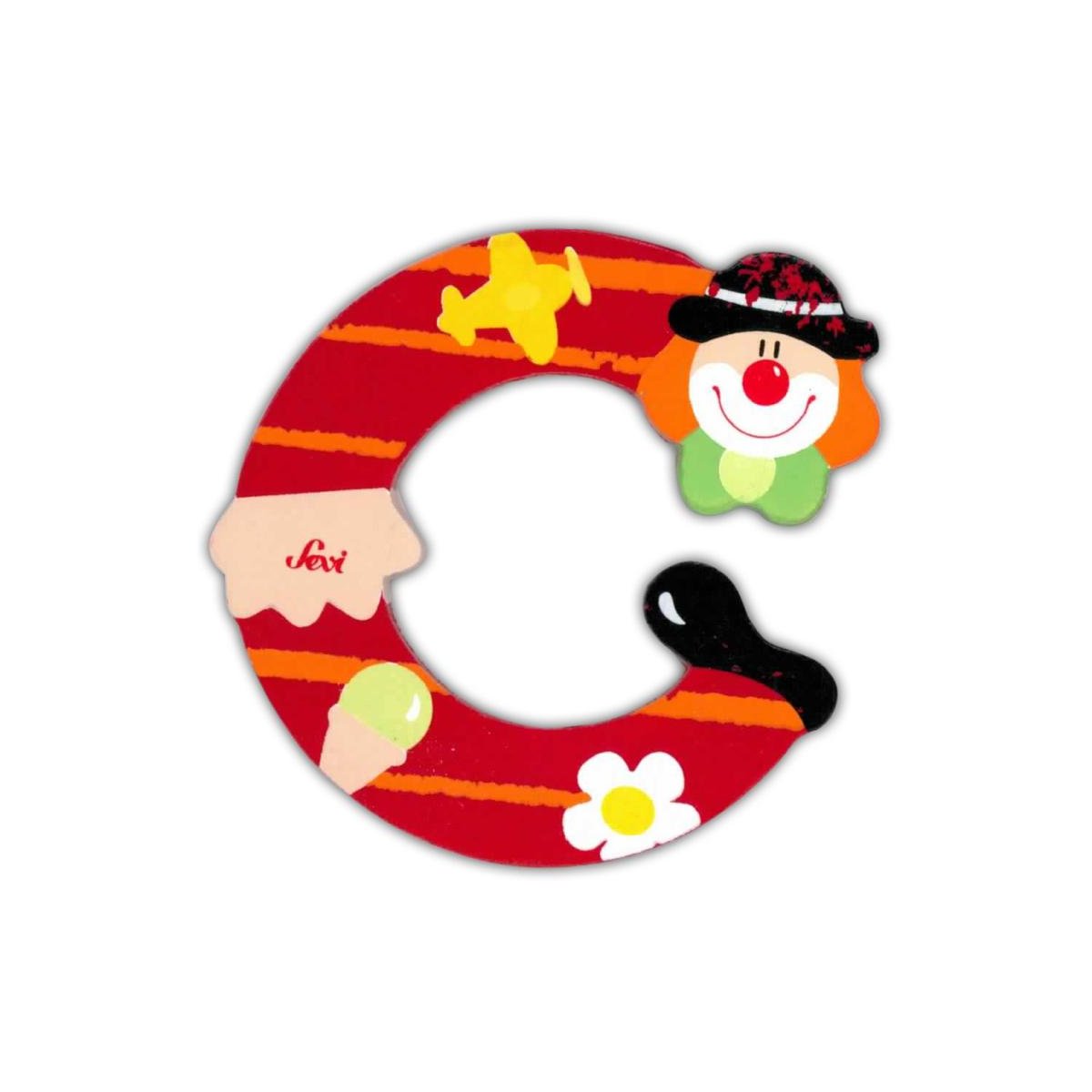 Clown Wooden Letter C
