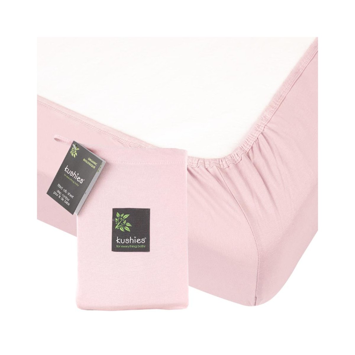 Organic Jersey Fitted Crib Sheet - Light Pink