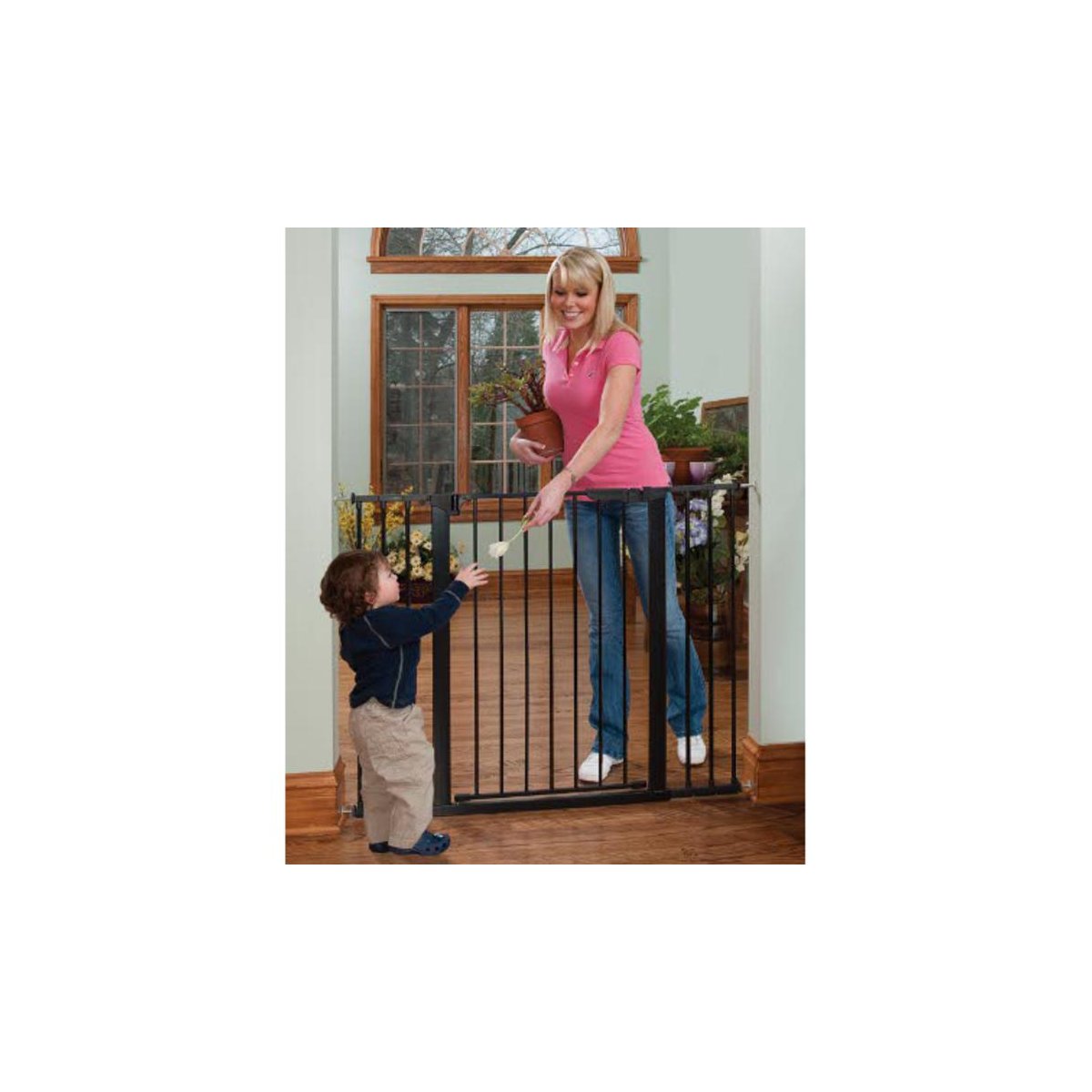 Extra Tall/Wide Auto Close Gateway - Black-G1201