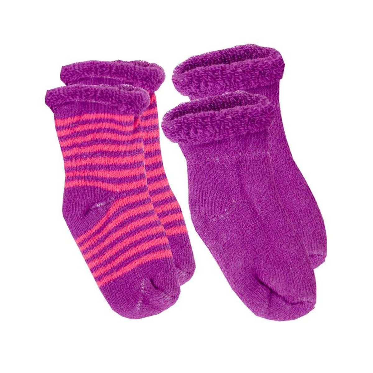 2 Pack Terry Socks - Purple