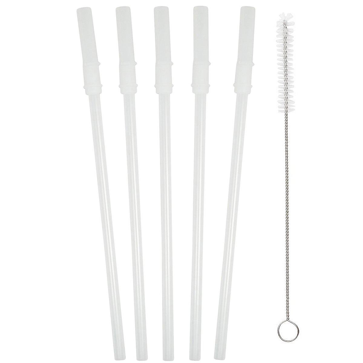 Replacement Straw 5 Pack N Cleaning Brush For Straw Bottle