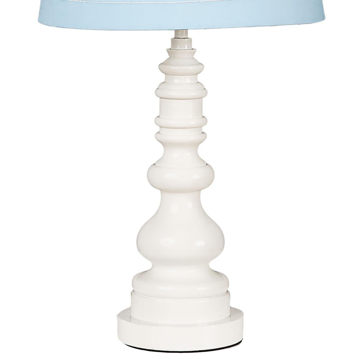 Spindle Lamp Base - White