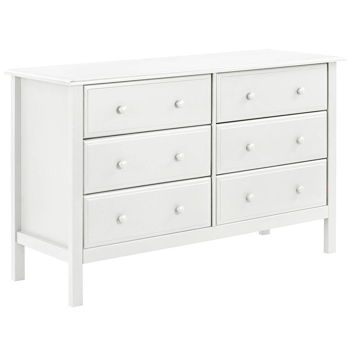 Jayden 6 Drawer Double Dresser White
