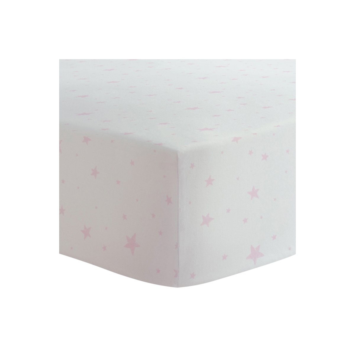 Flannel Playpen Fitted Sheet - Pink Scribble Star