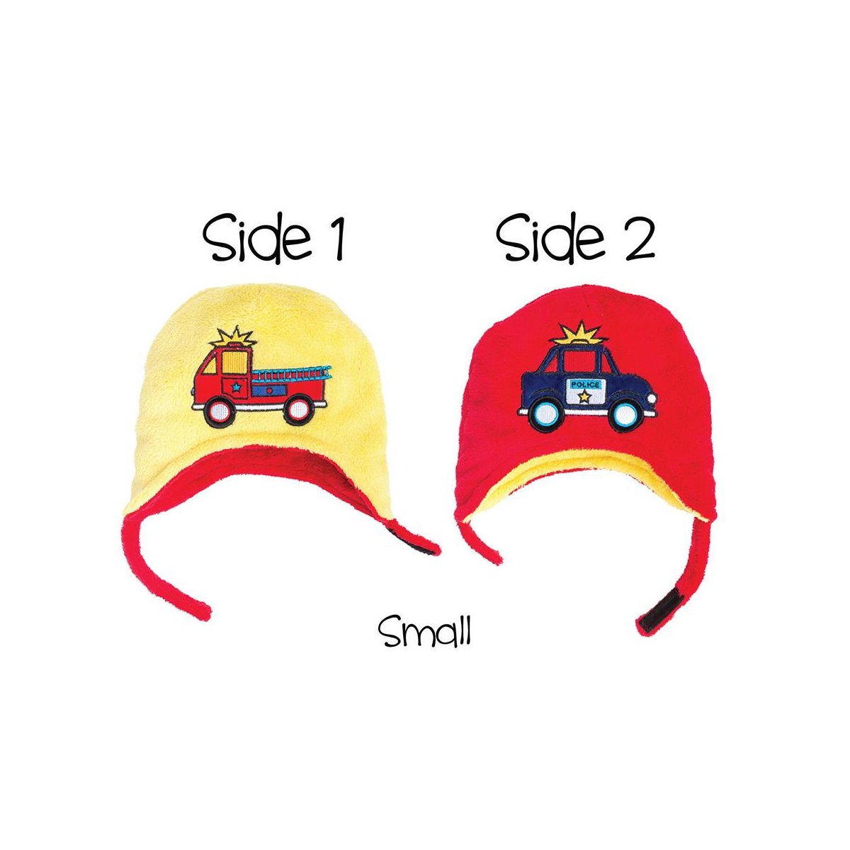 Reversible Winter Hat - Firetruck And Police