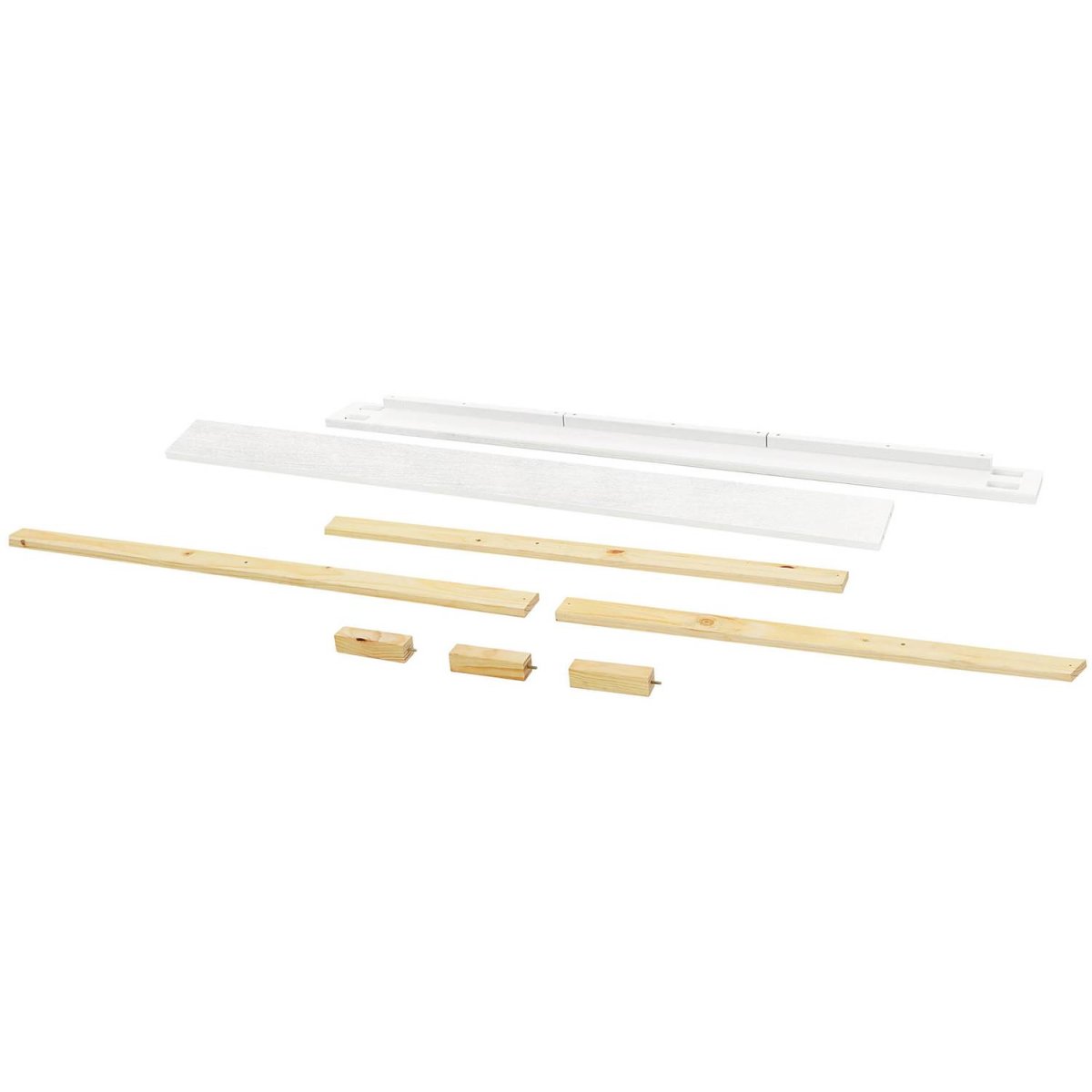 Full Size Conversion Rail - Linen White