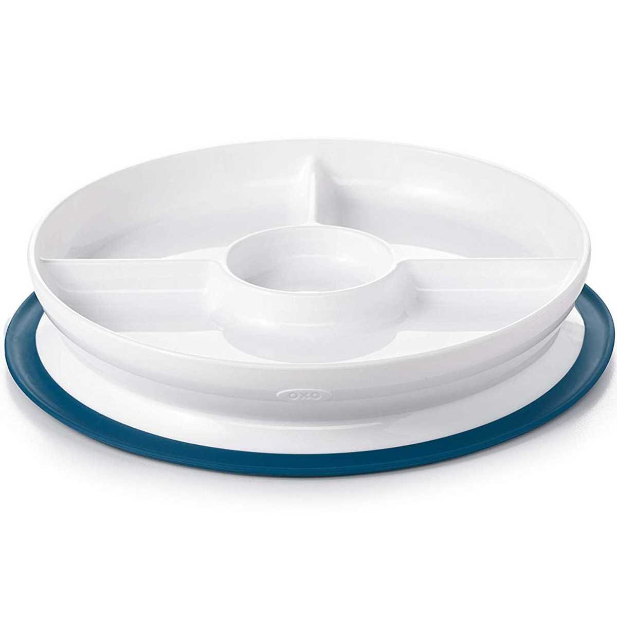 Stick N Stay Divided Plate - Navy