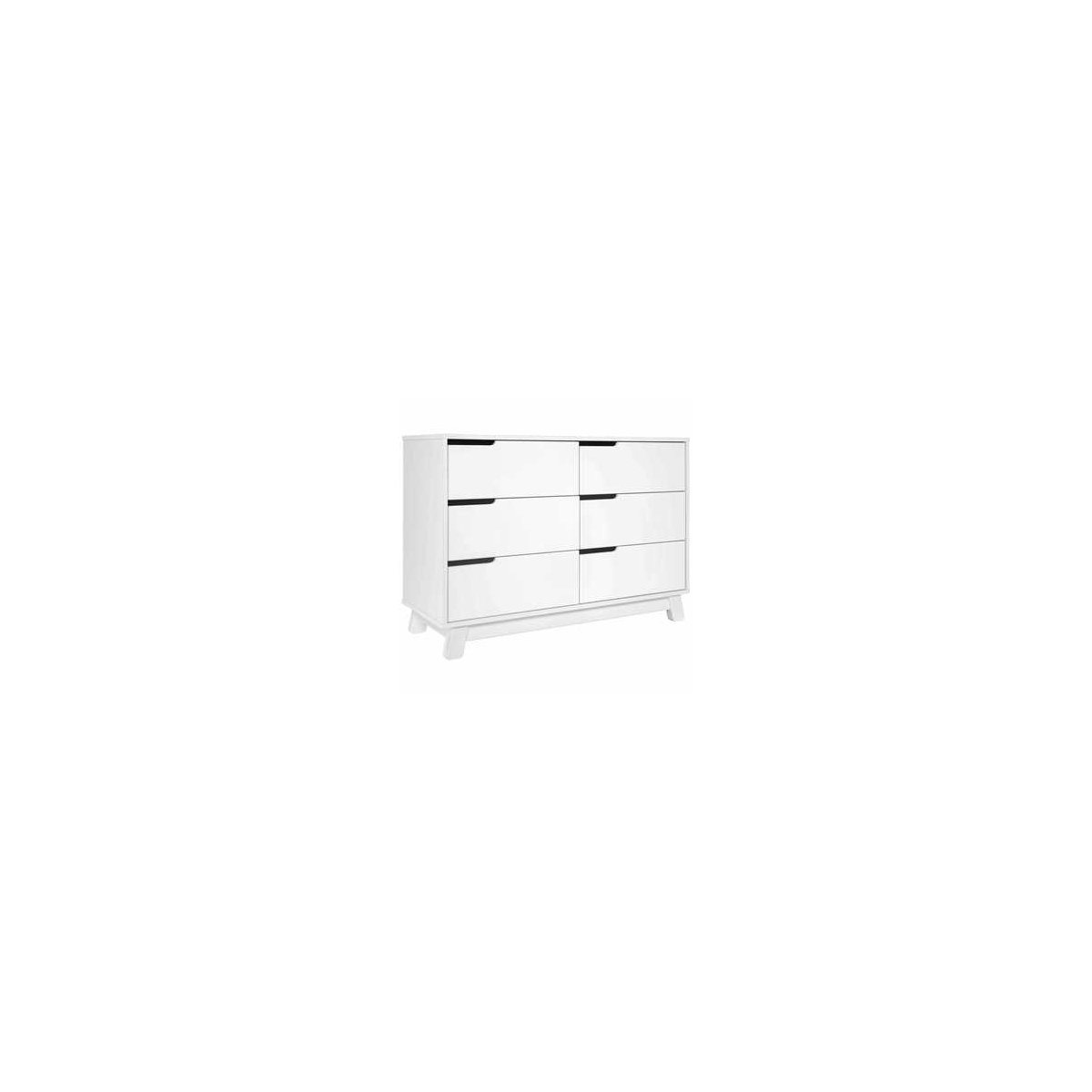 Hudson 6 Drawer Double Dresser - White