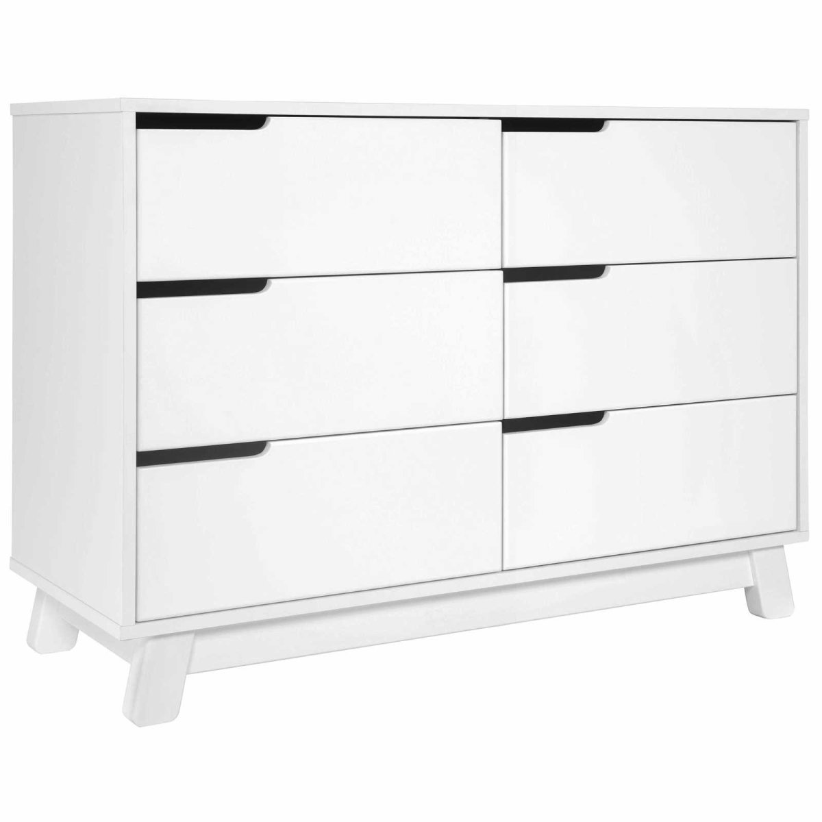 Hudson 6 Drawer Double Dresser - White