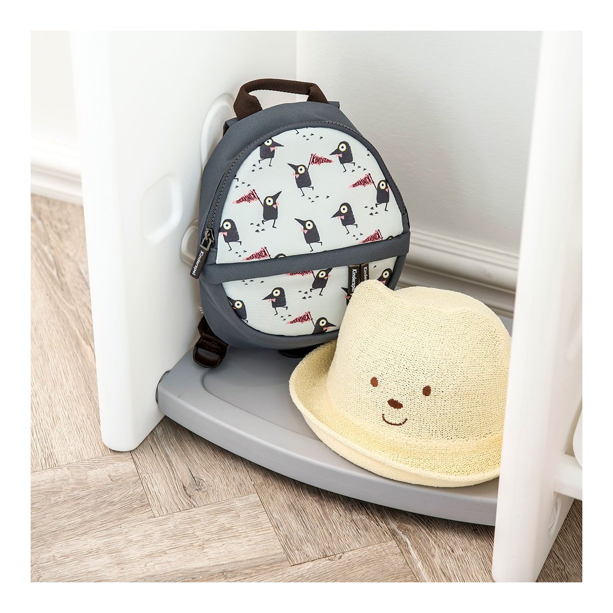 Easy Doing Hanger + 3 Bins - Grey