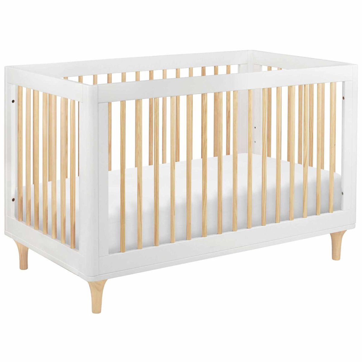 Lolly 3 In 1 Crib With Toddler Rail - White Natural