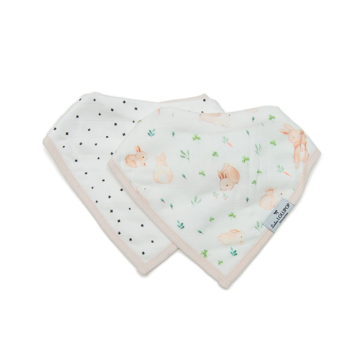 Luxe Muslin 2 Piece Bib Set Bunny Meadow