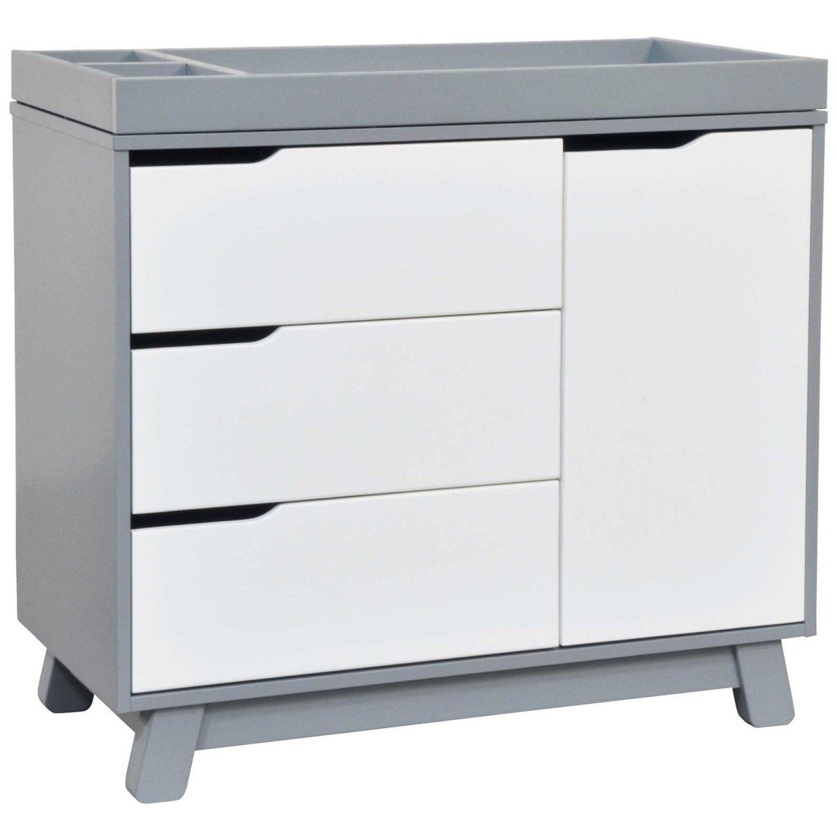 Hudson 3 Drawer Changer Dresser - Grey White