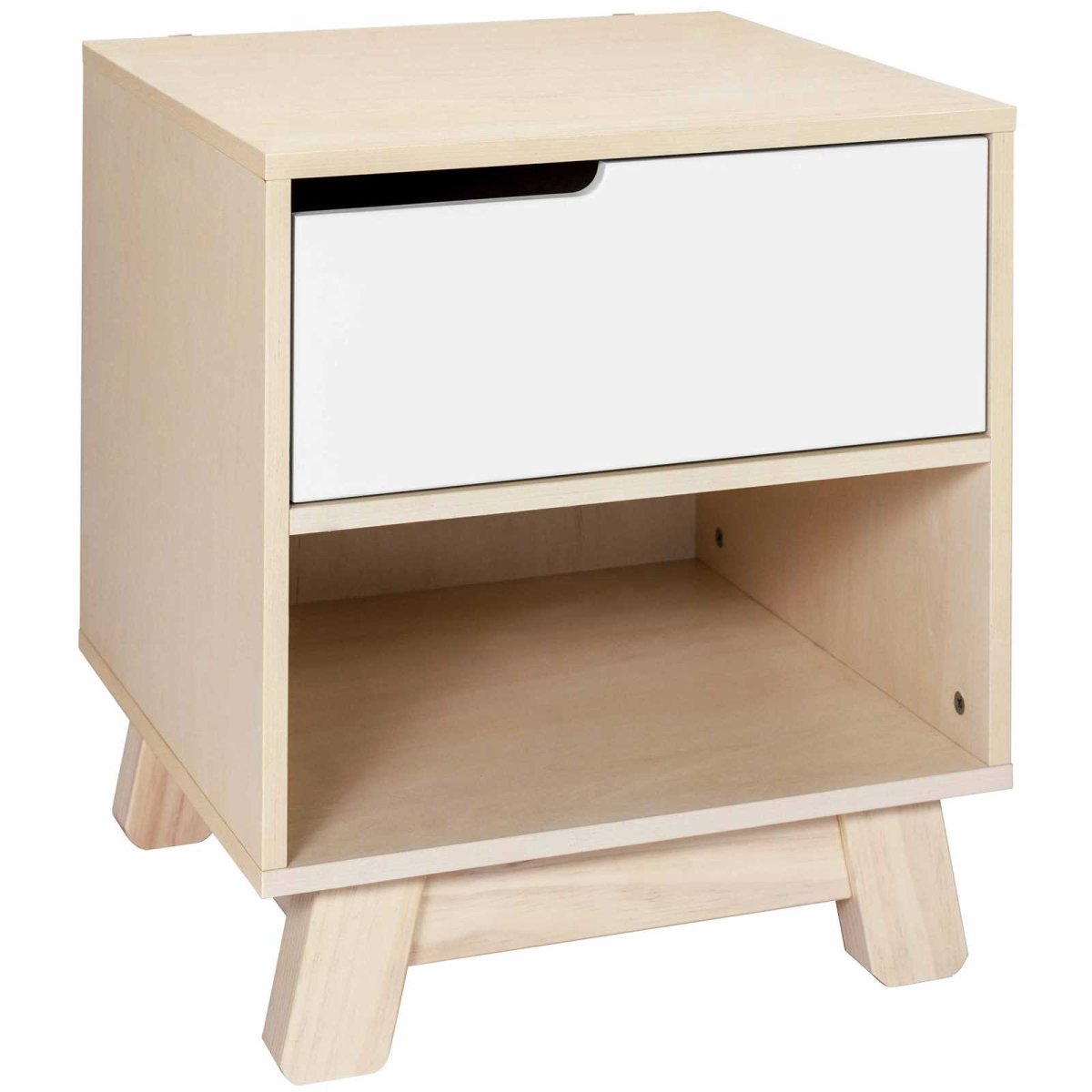 Hudson Nightstand With Usb Port Washed Natural White