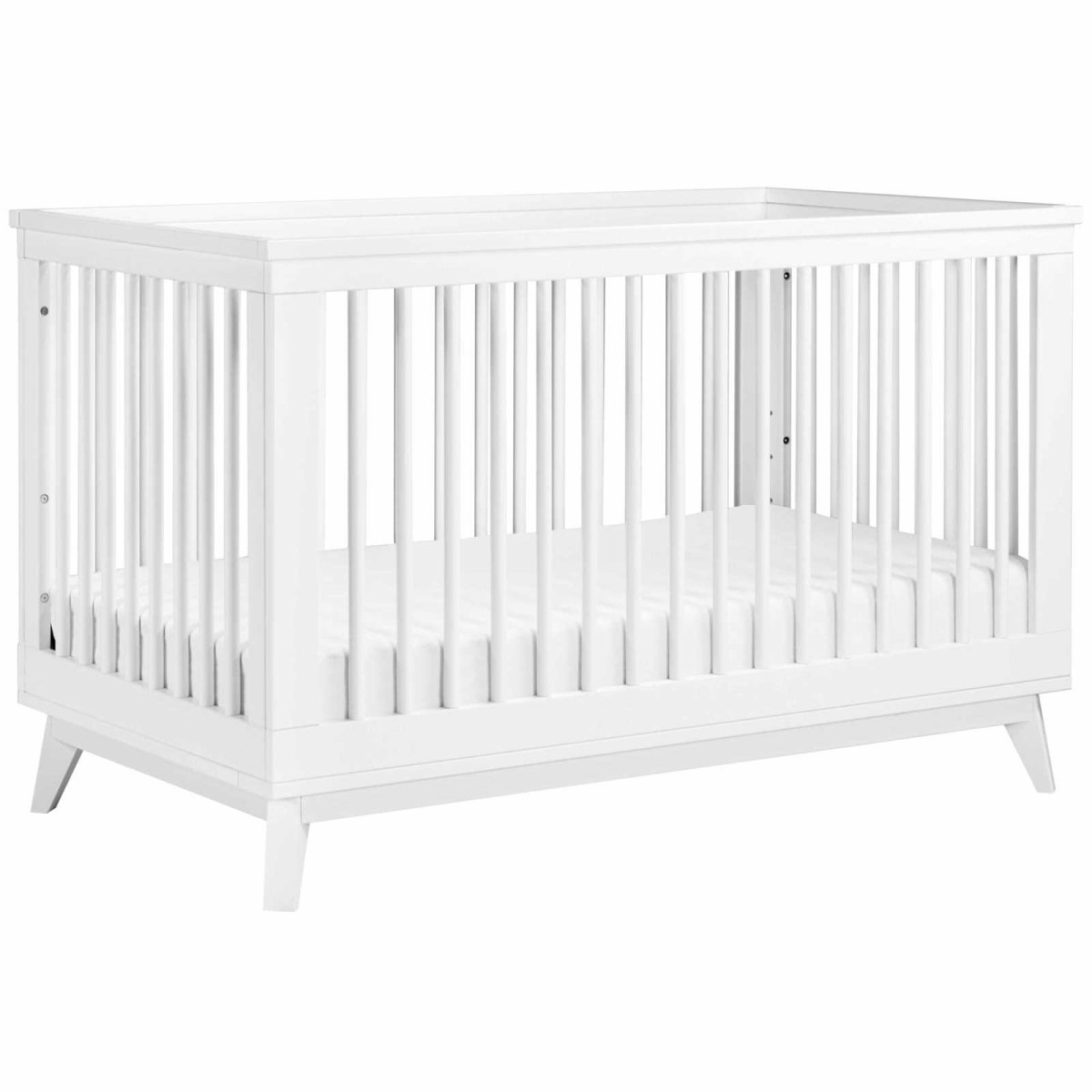 Scoot 3 In 1 Crib With Toddler Rail - White
