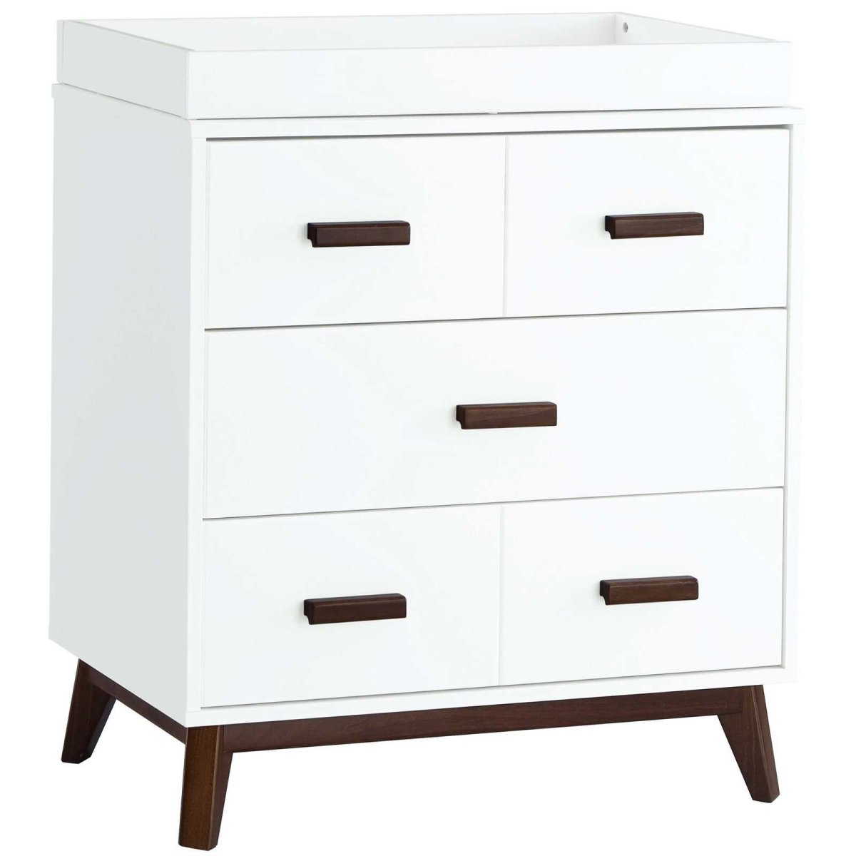 Scoot 3 Drawer Changer Dresser - White Walnut