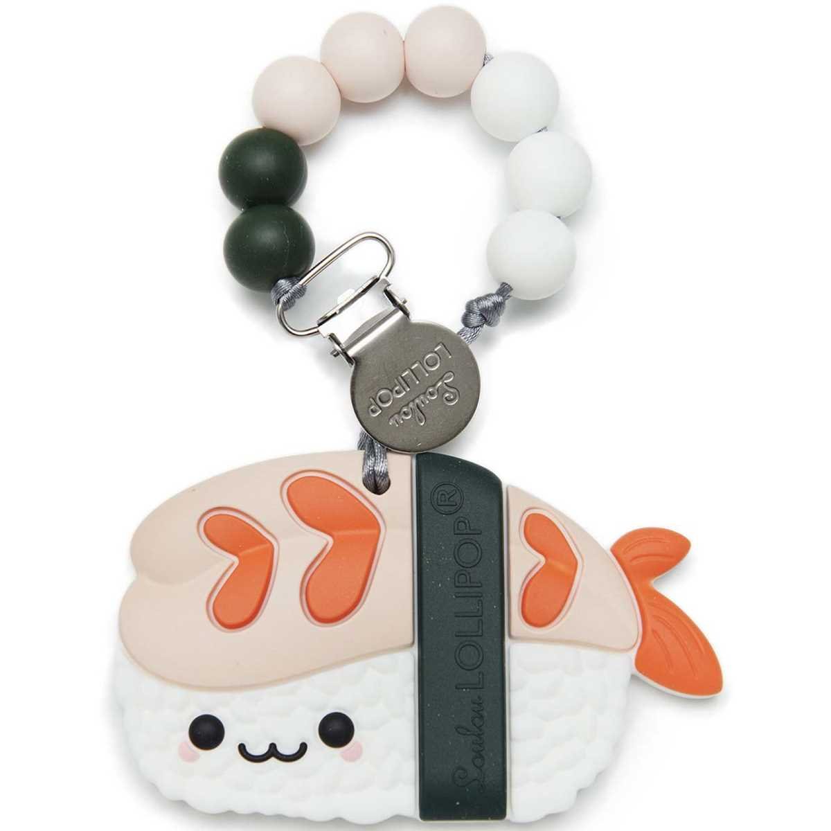 Silicone Teether & Clip Set - Ebi Shrimp