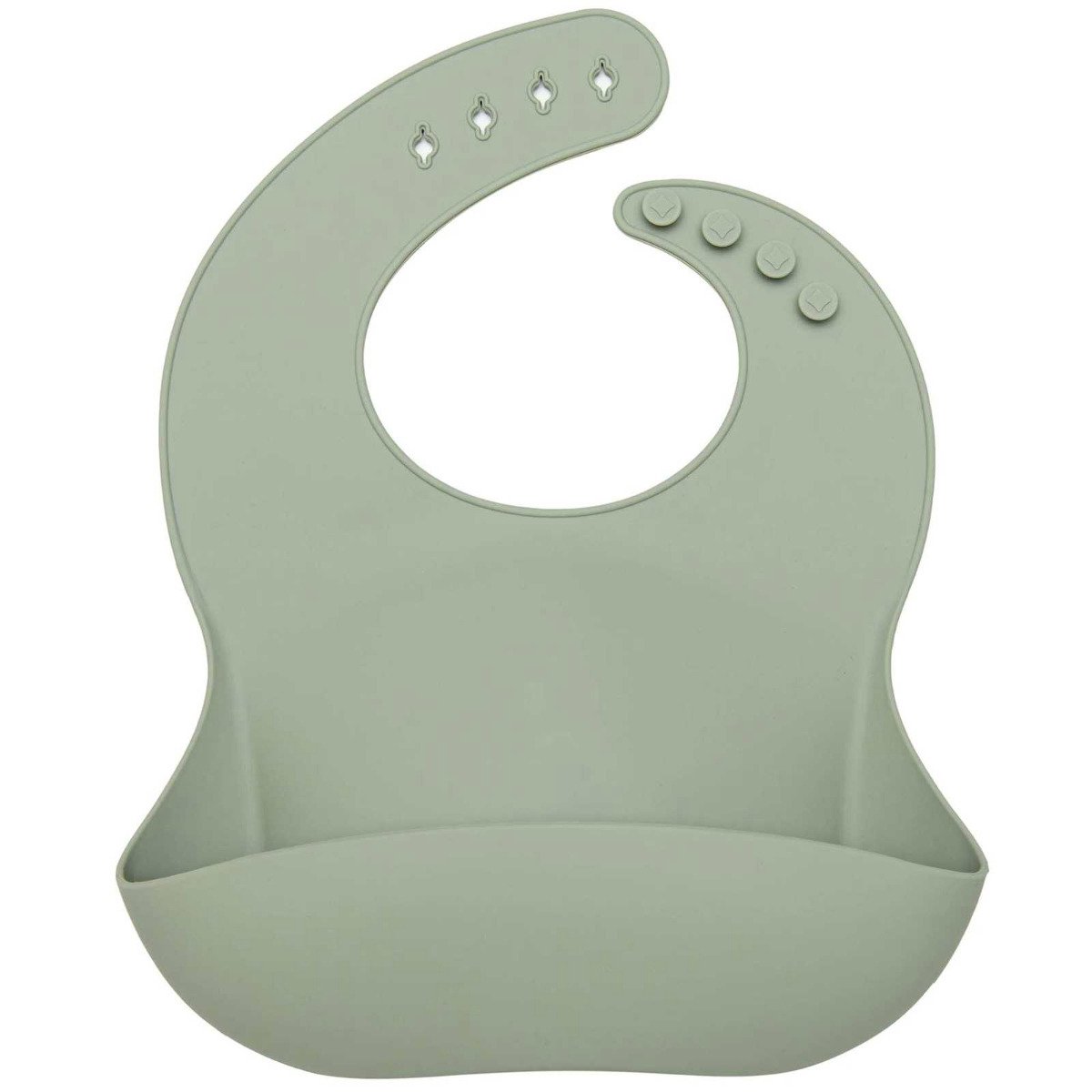 Silicone Bib - Silver Sage