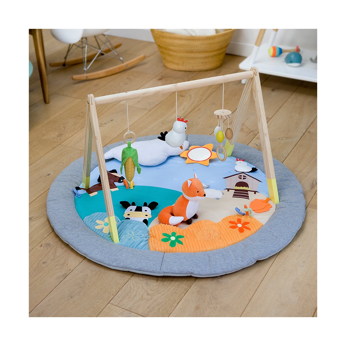 Wooden Activity Arch - Farm Friends