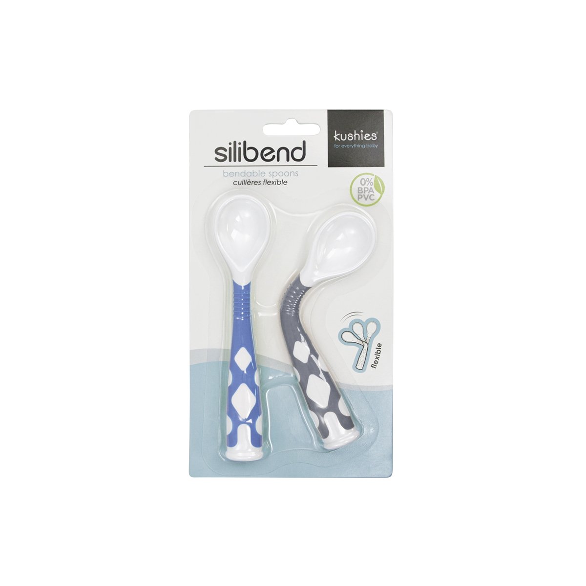 Silibend Bendable Spoon - Blue/Grey