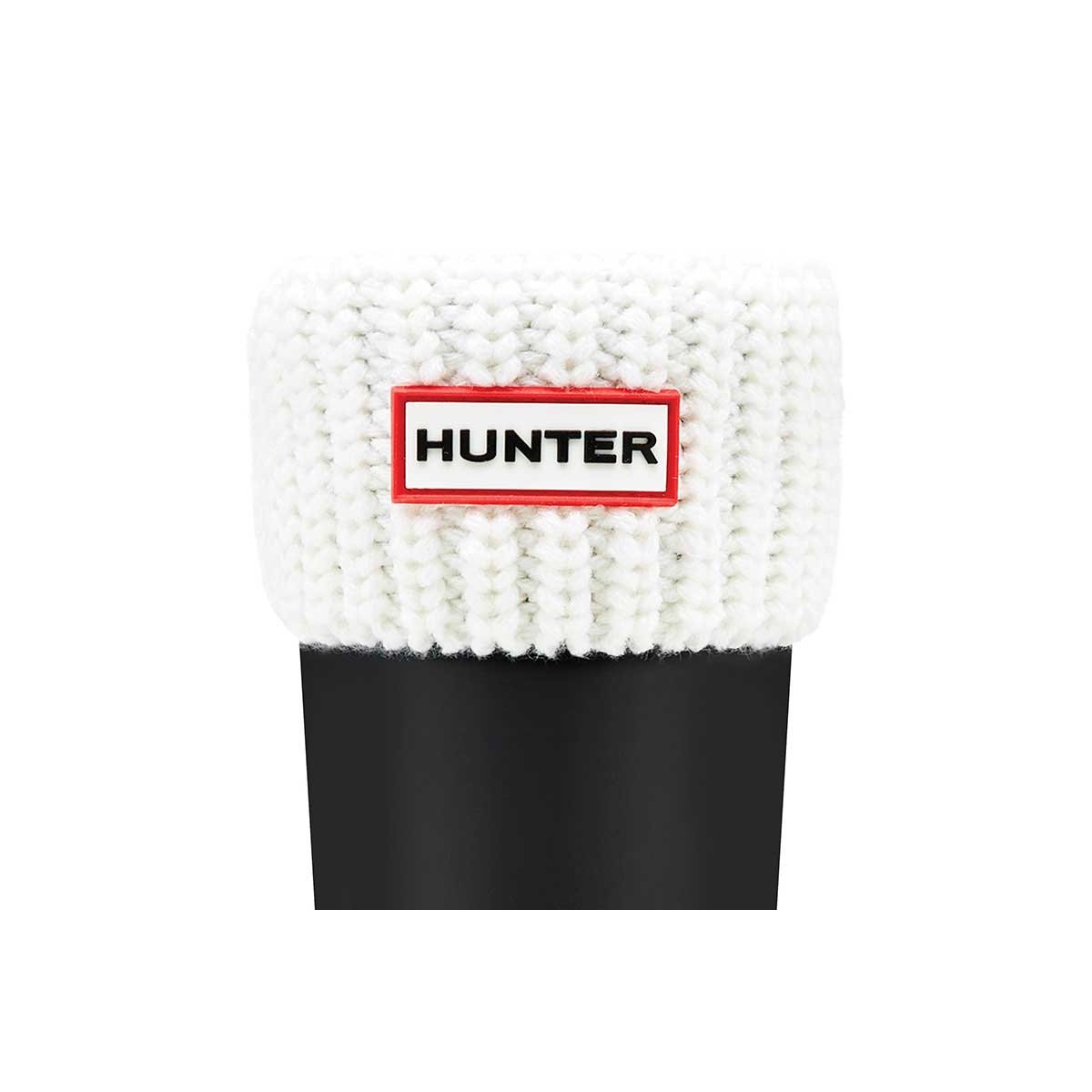 Half Cardigan Kids Boot Sock - White