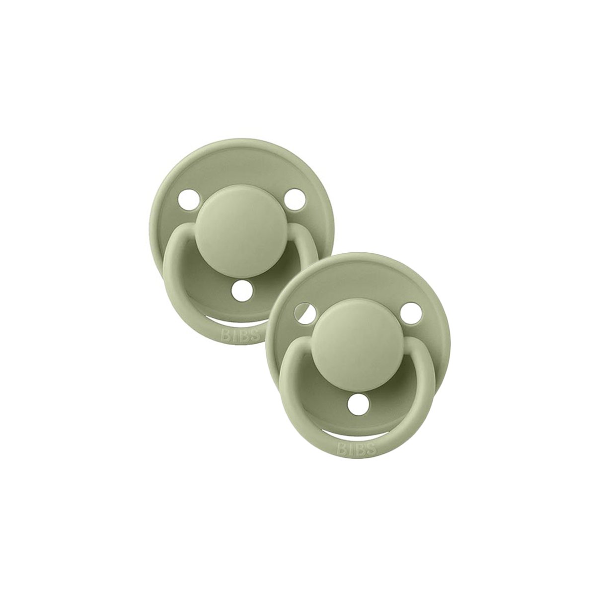 De Lux Silicone Pacifier One Size 2 Pack - Sage