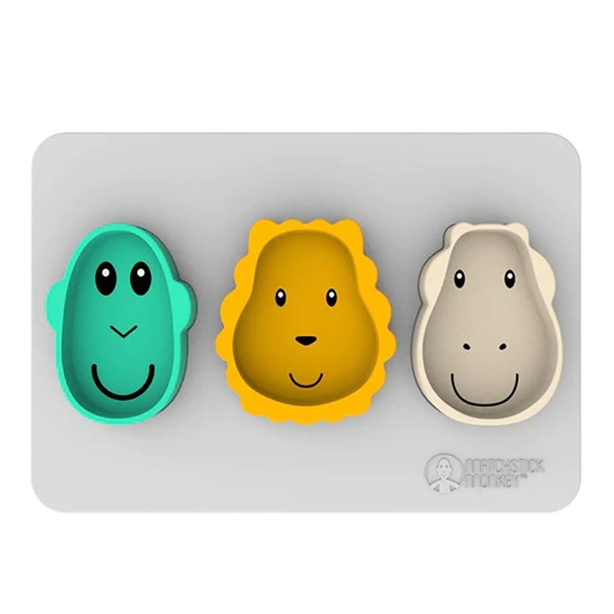 Animal Snack Mat - Cool Gray