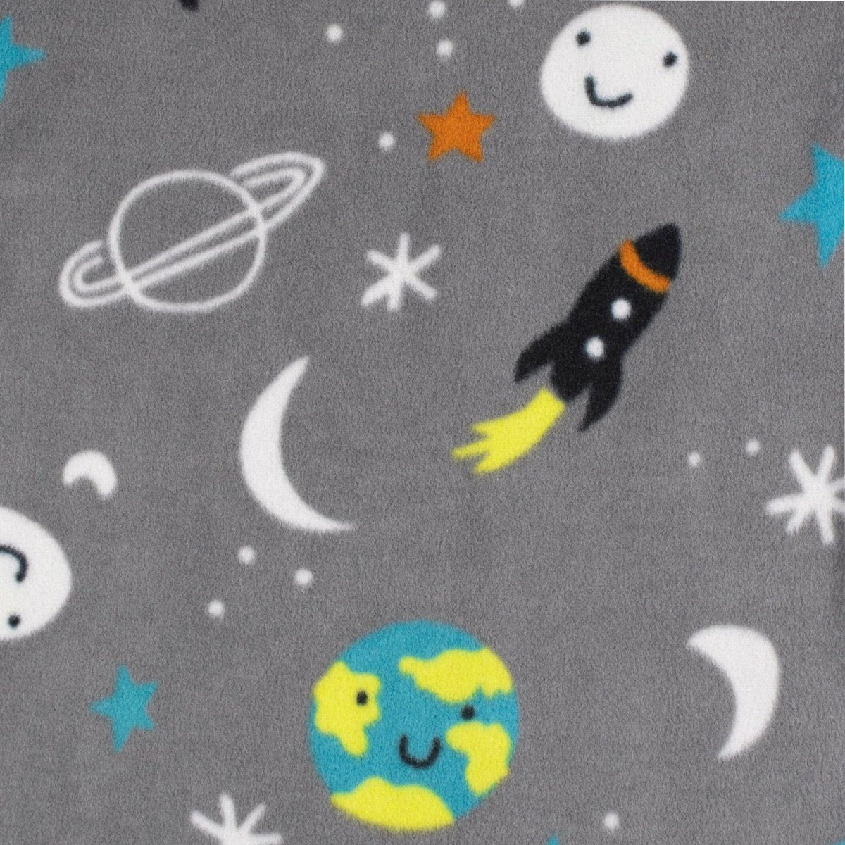 2-Pack Footed Blanket Fleece Sleepers - Space