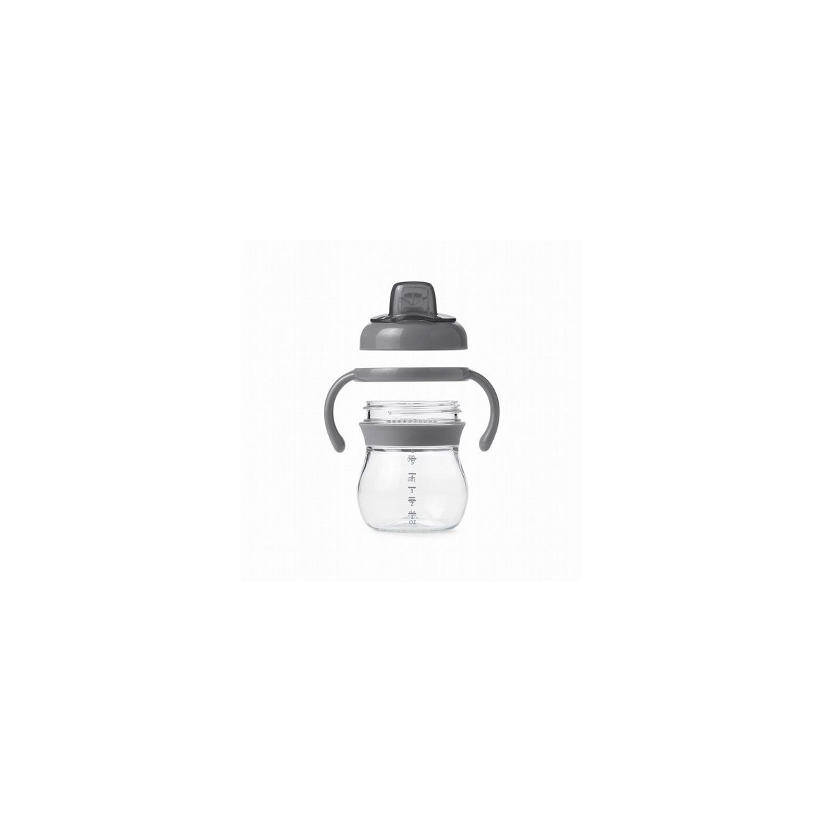 Grow Soft Spout Sippy Cup With Removable Handles 6 oz. - Grey
