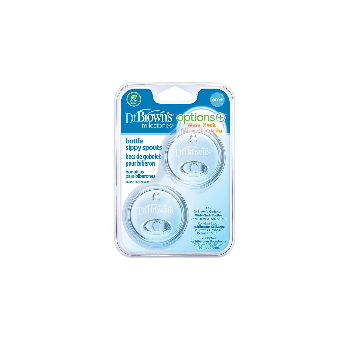 Wide-Neck Options+ Bottle Sippy Spout - 2 Pack
