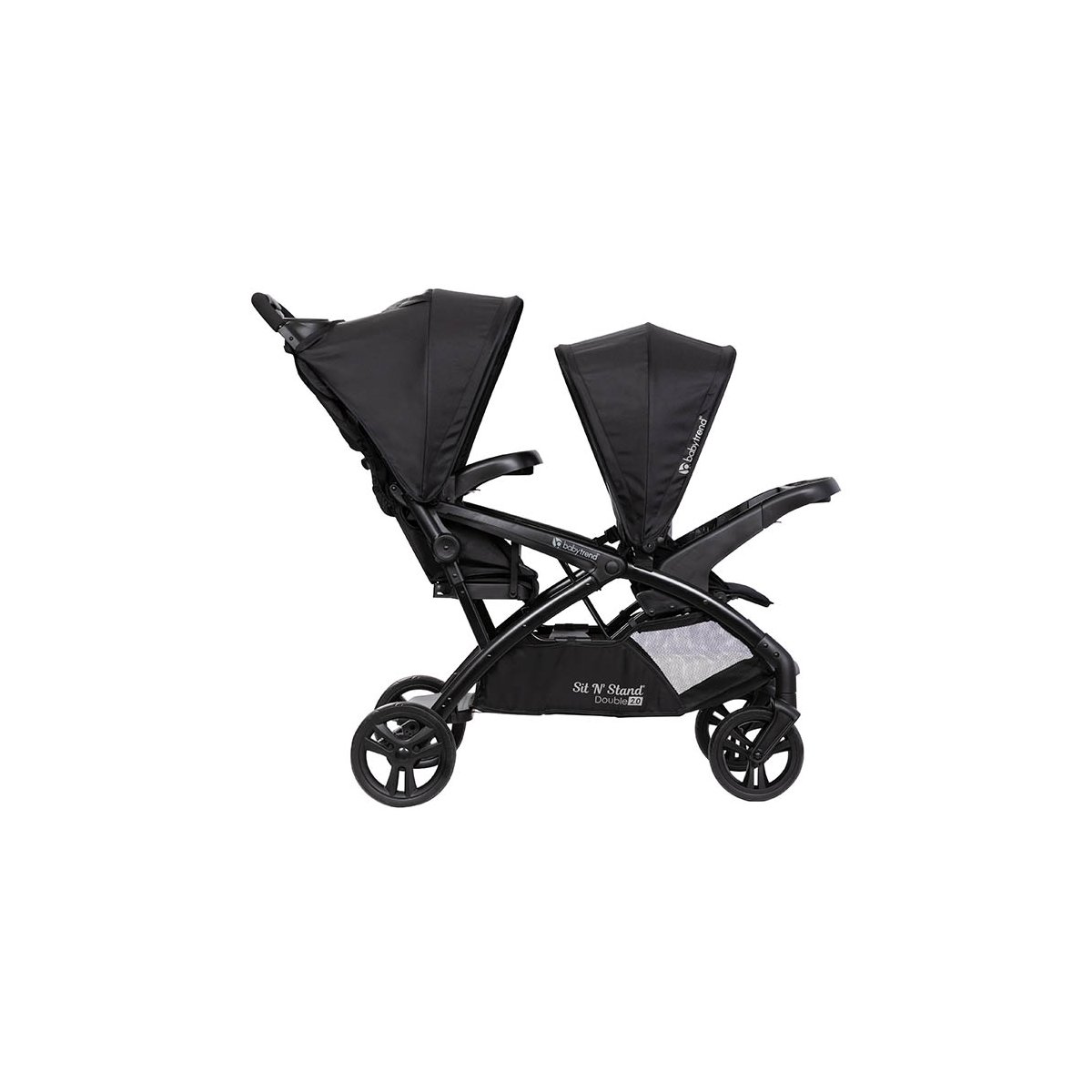 Sit N Stand Double Stroller - Dash Black