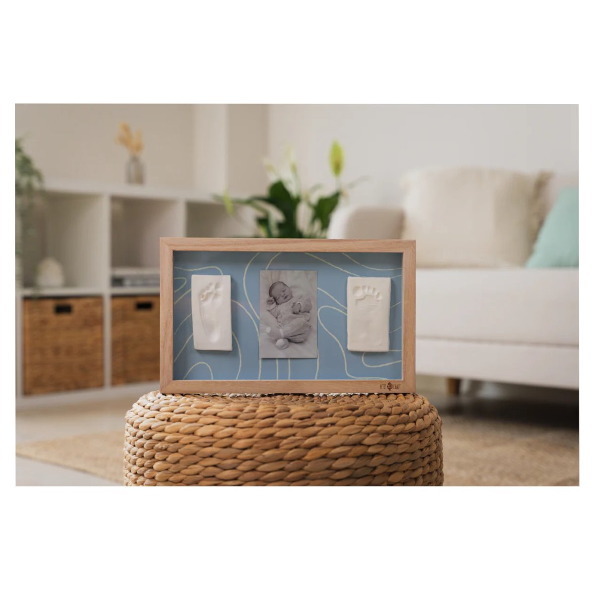 2 Prints Frame - Blue Abstract