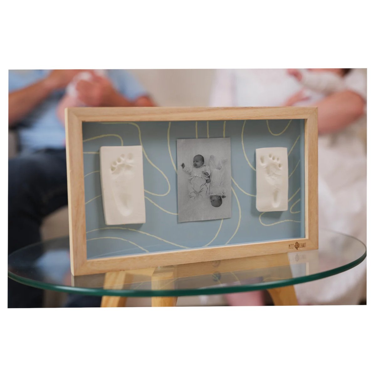 2 Prints Frame - Blue Abstract