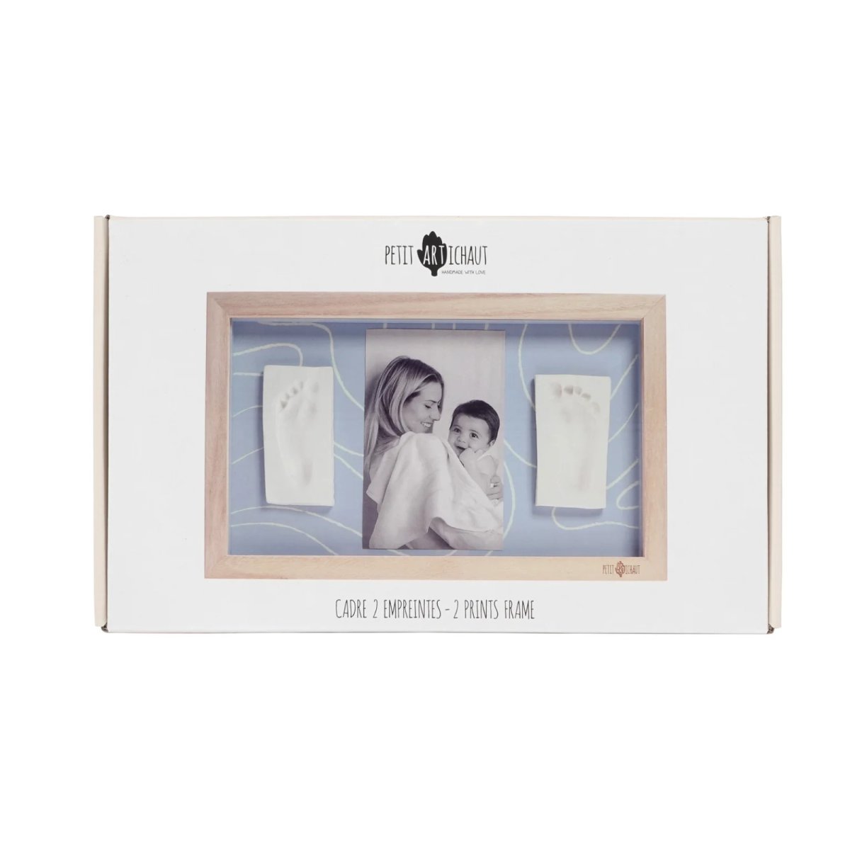 2 Prints Frame - Blue Abstract