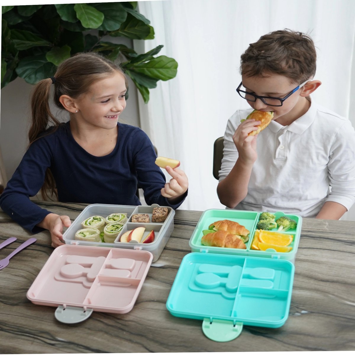 2 Tier Bento - Pink, Purple, Grey