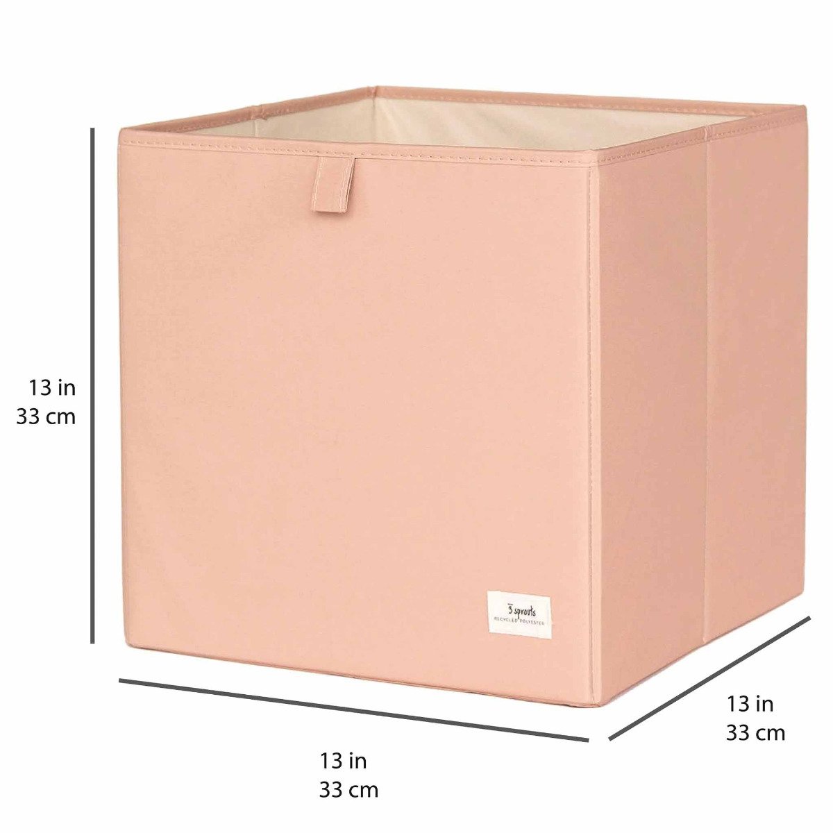 Recycled Fabric Storage Cube - Solid Clay