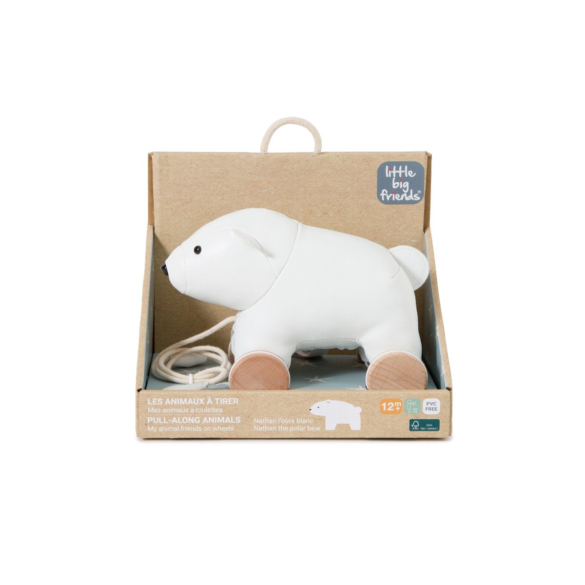 Pull Along Toy - Nathan the Polar Bear