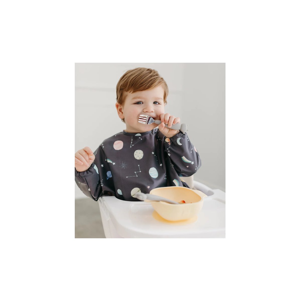 Long Sleeve Waterproof Bib - Planets