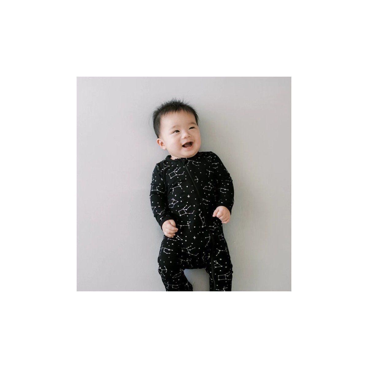 Printed Zippered Footie - Midnight Constellation