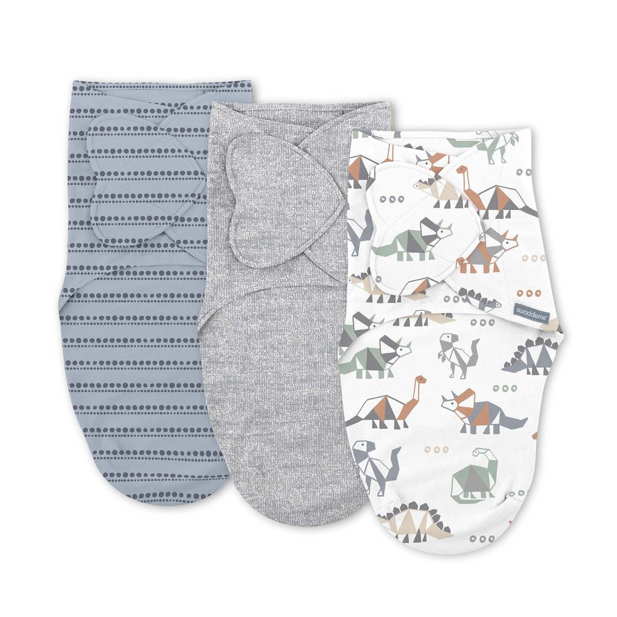 3 pack Monogram Collection Swaddle - Dino Mite - Stage 1