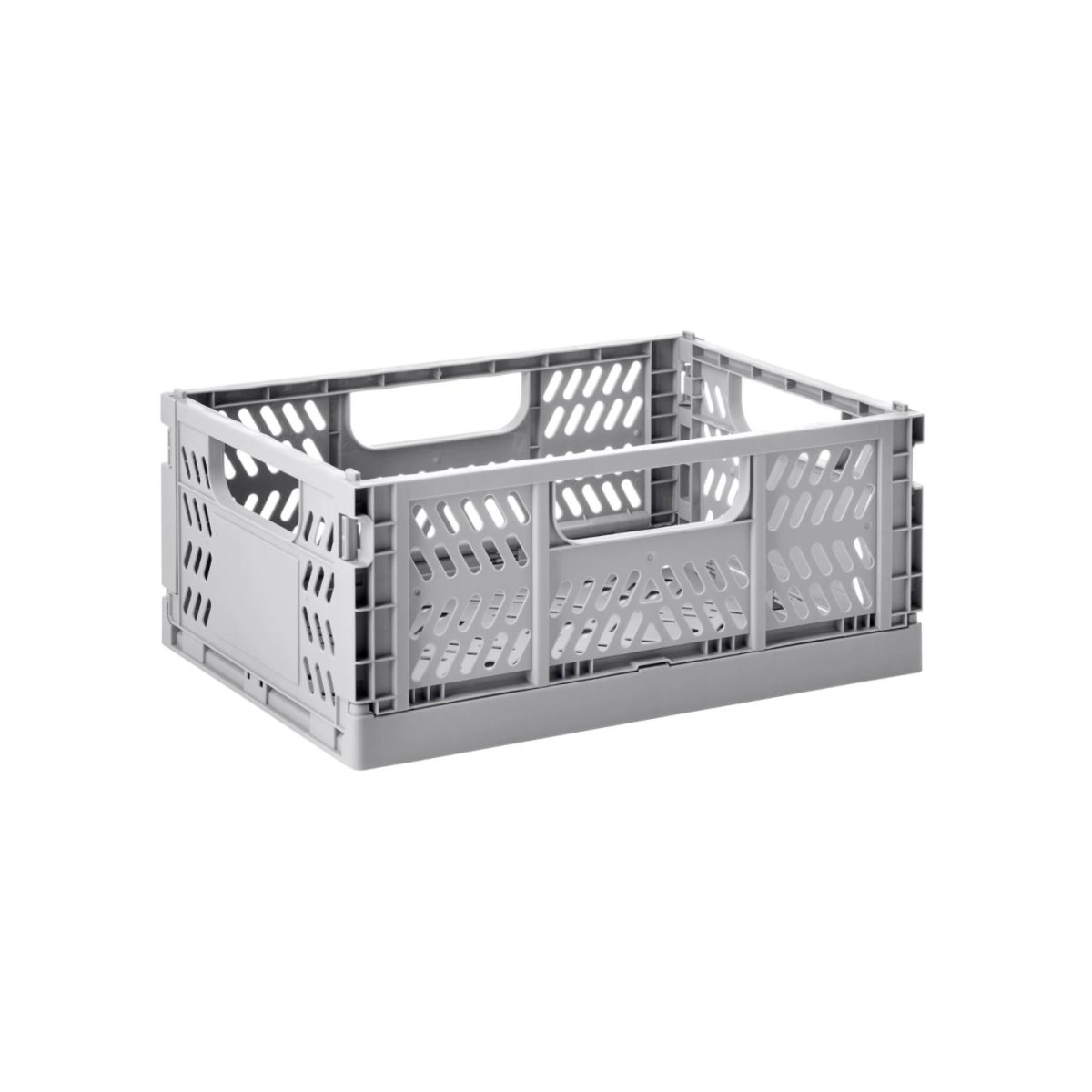 Modern Folding Crate - Light Grey