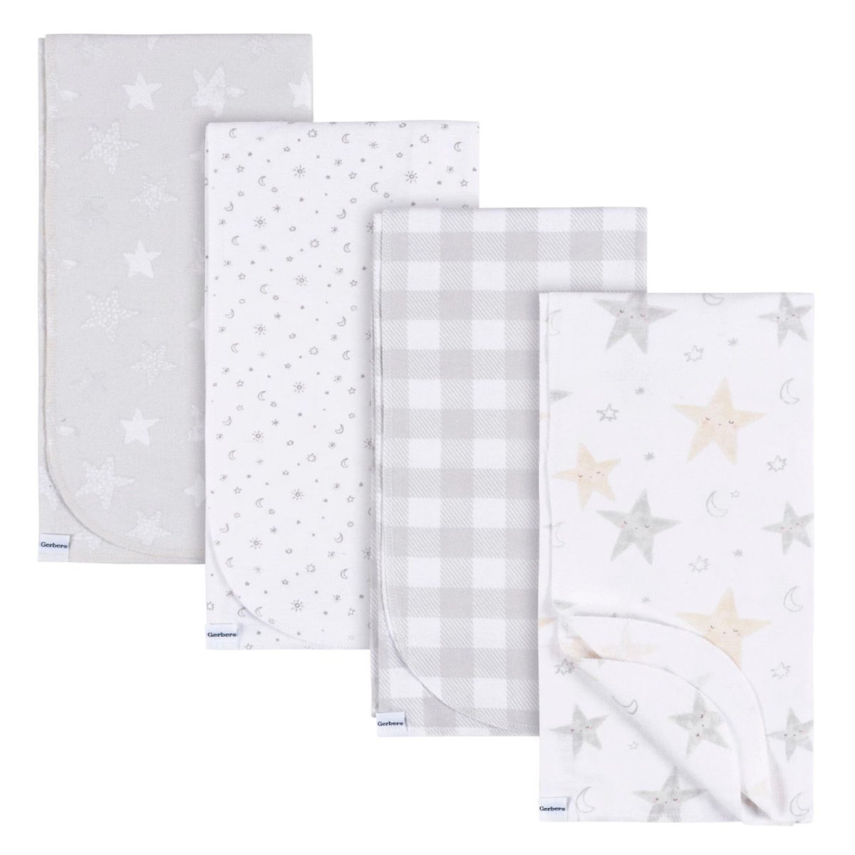 4-Pack Flannel Receiving Blanket - Celestial