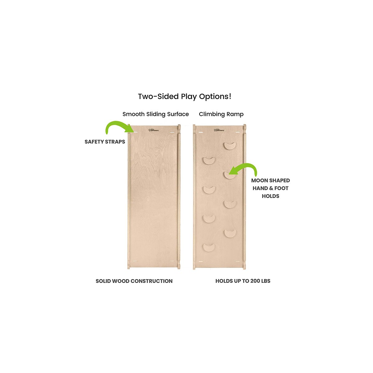 2-in-1 Climbing Ramp-Slide - Natural