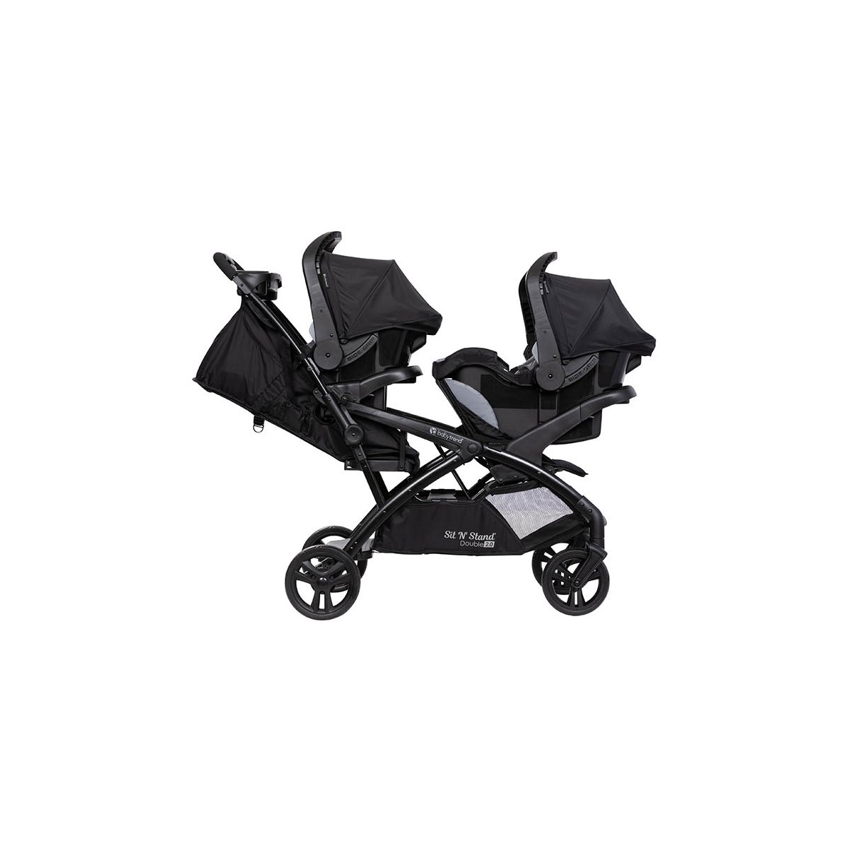 Sit N Stand Double Stroller - Dash Black