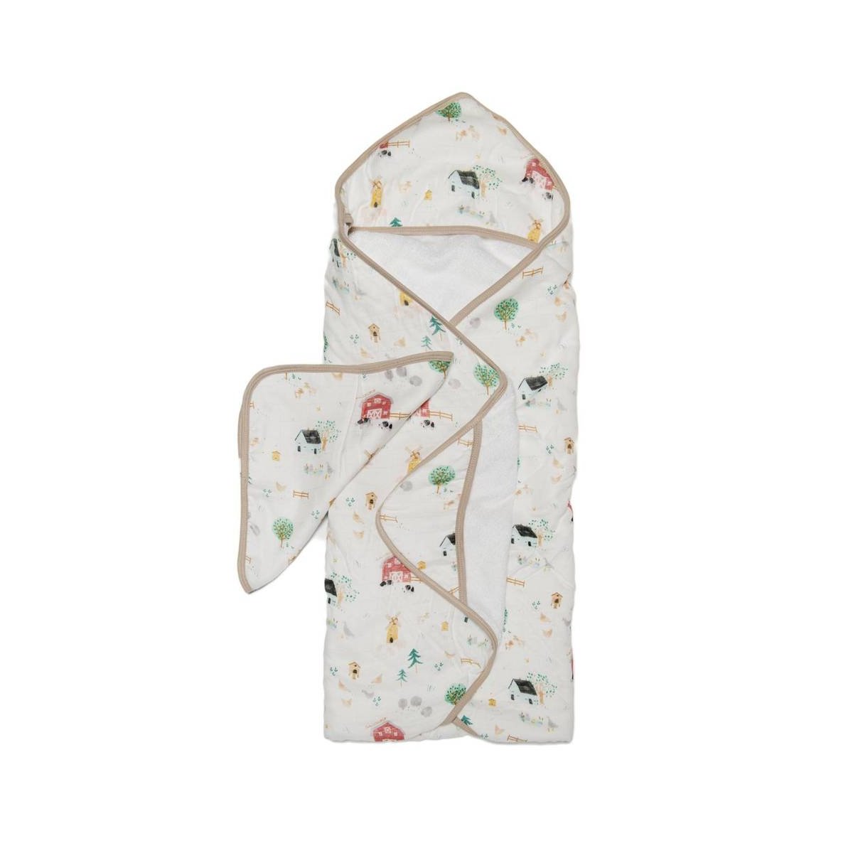 Hooded Towel Set - Farm Animals