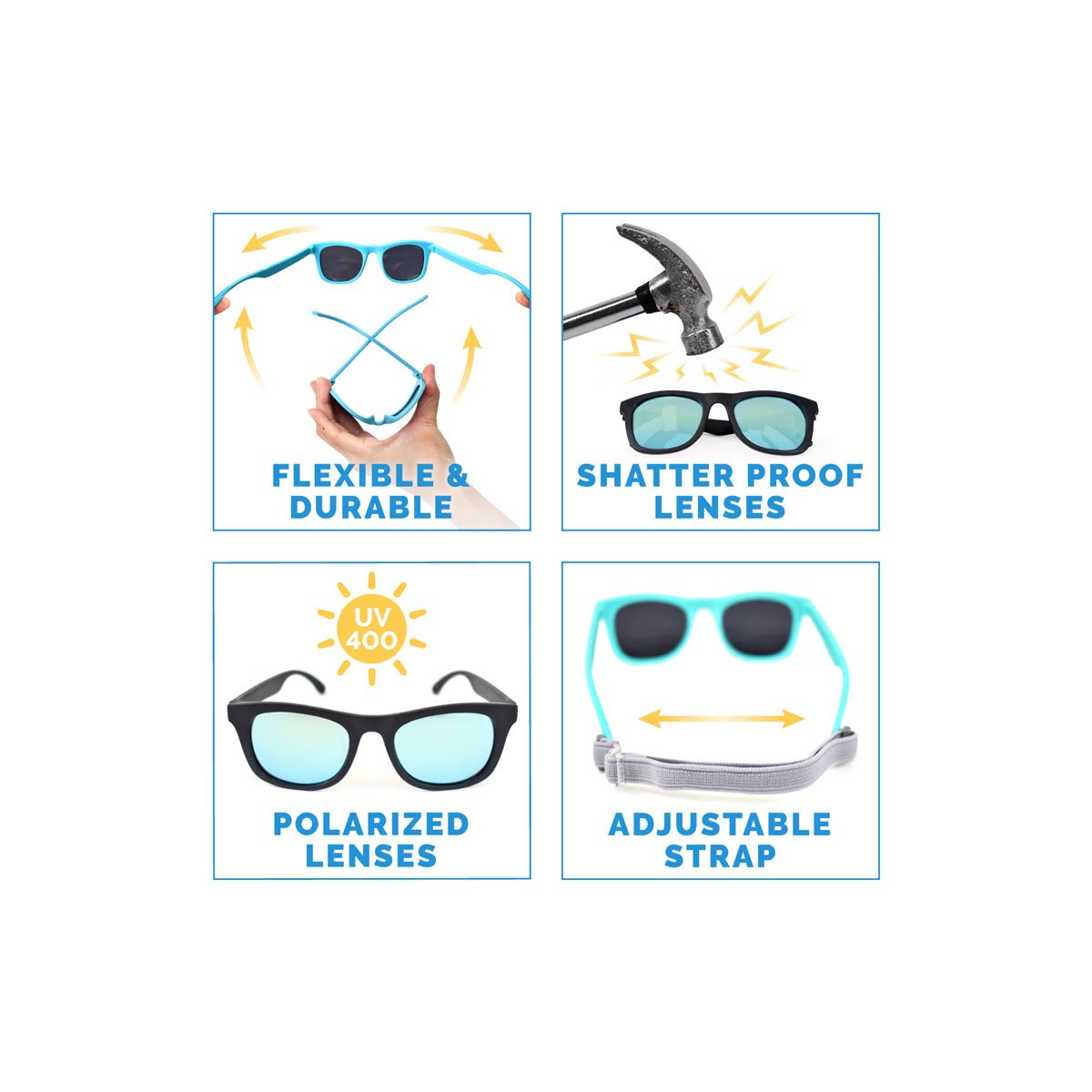 Urban Xplorer Sunglasses Classic Black Lenses - Lemonade