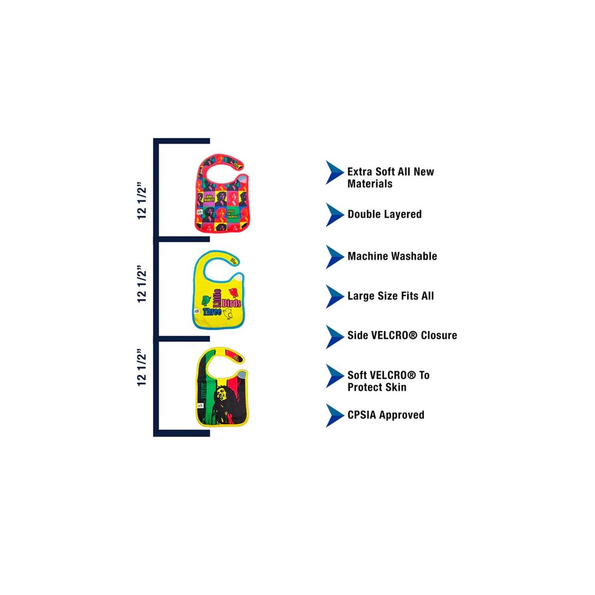 2 Pack Bibs - Bob Marley