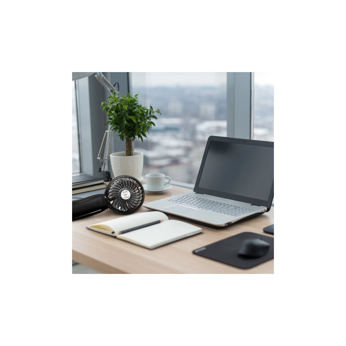 3 Speed Rechargeable Buggy Turbo Fan - Black/Black